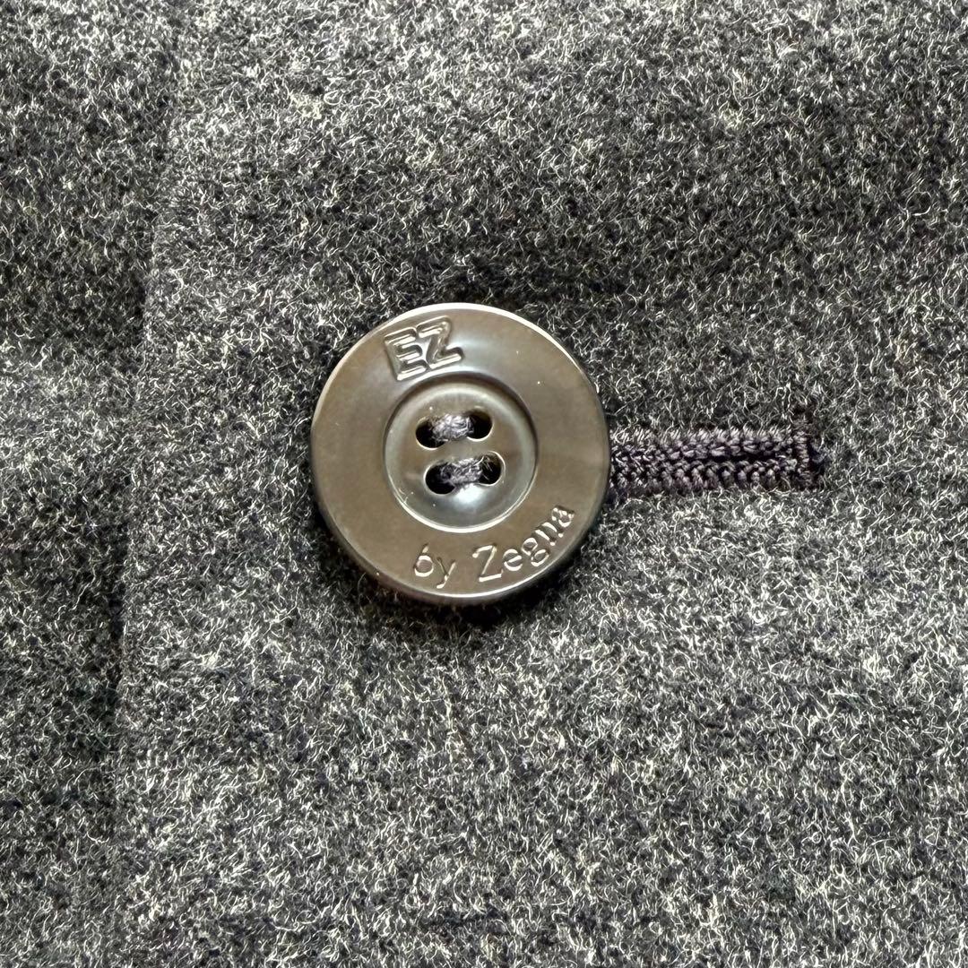 美品✨ZEGNA ゼニア ステンカラーコート ウール チャコールグレー系 L