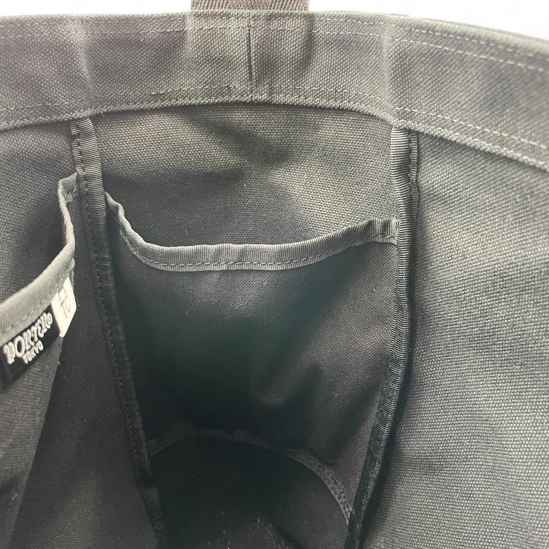 良品 PORTER トートバッグ キャンバス ブラック 2way 肩掛け