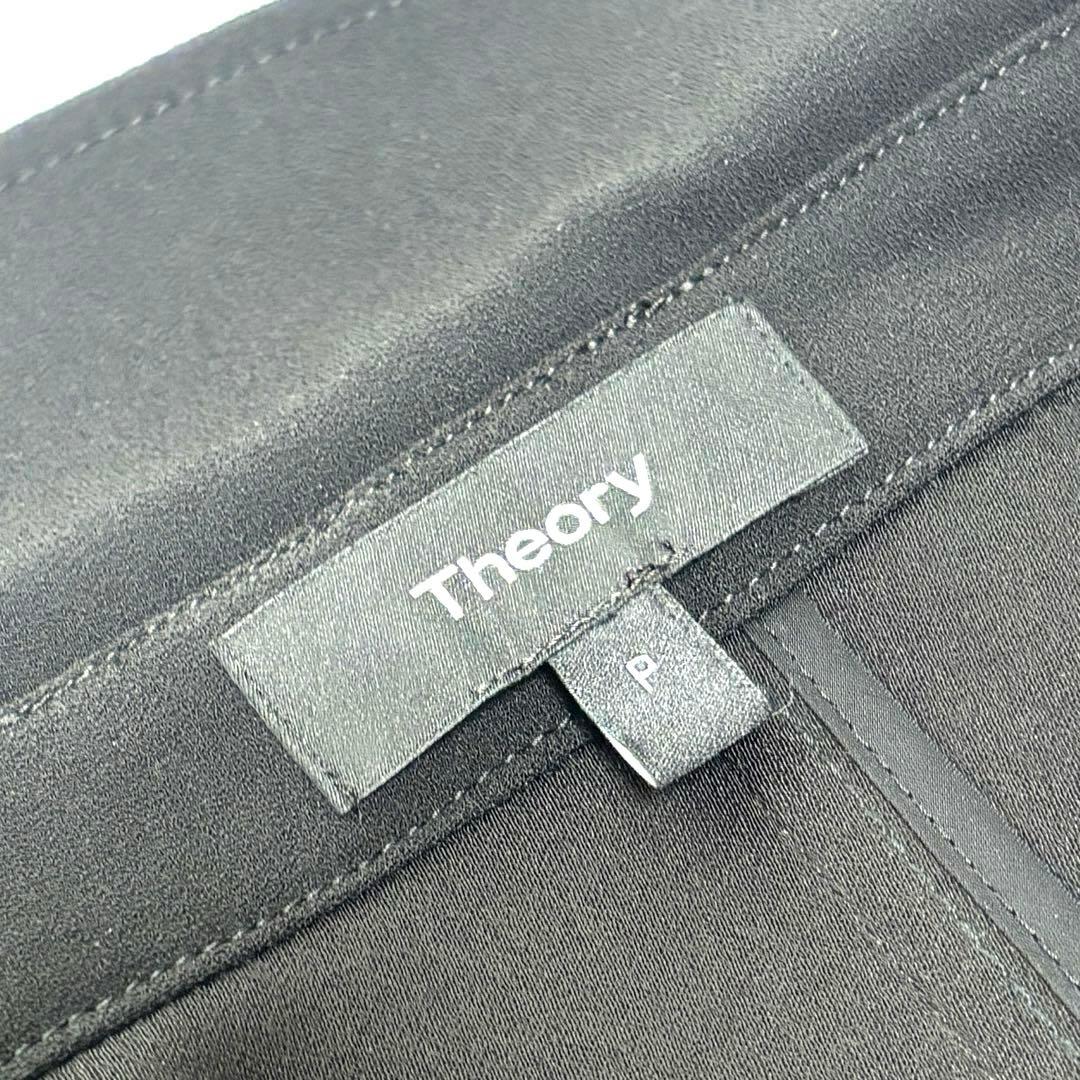 ののこ　セオリー　ベルト付きトレンチコート　アセテート　黒　裏地無し