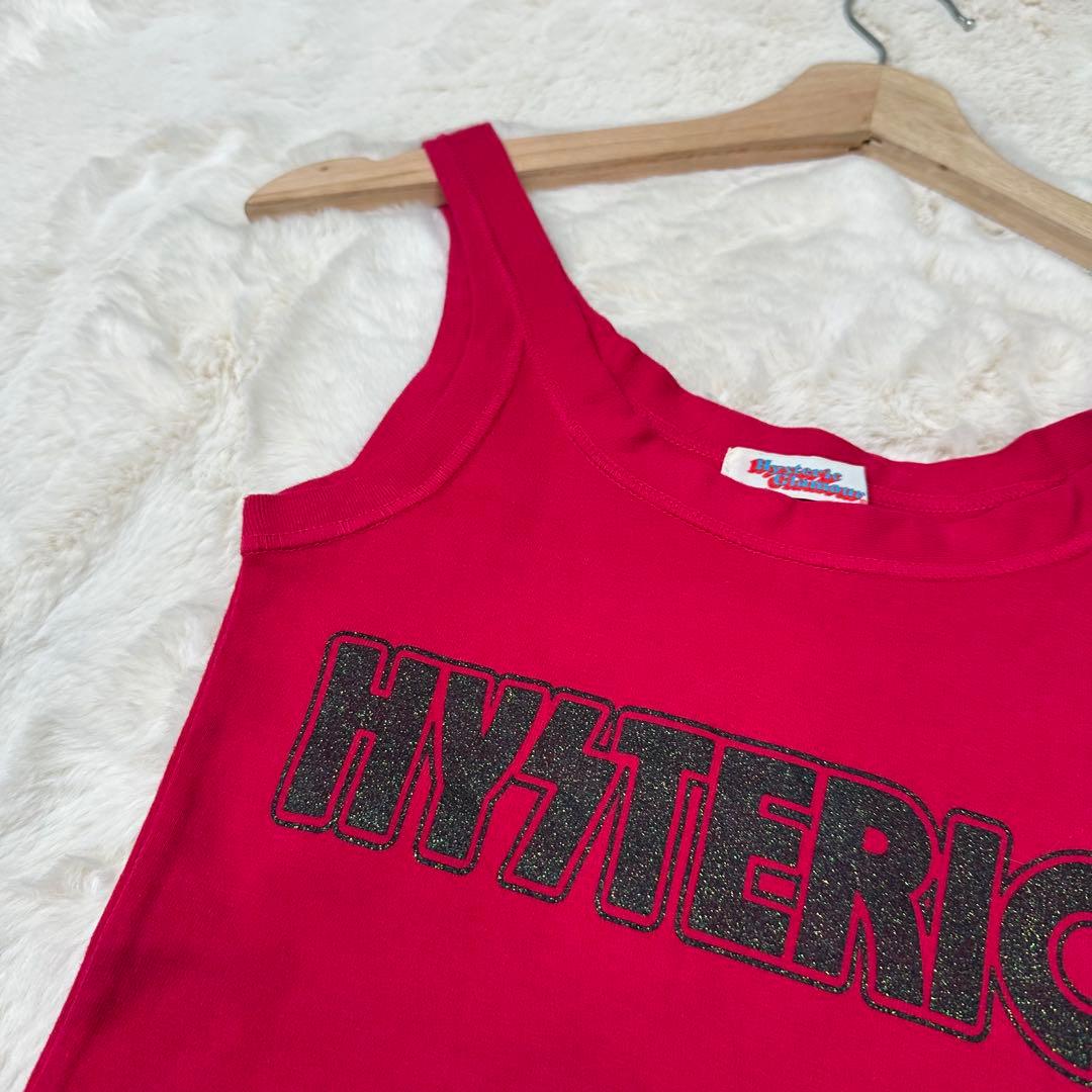 ✨美品✨ヒステリックグラマー タンクトップ ロゴ グリッター プリント