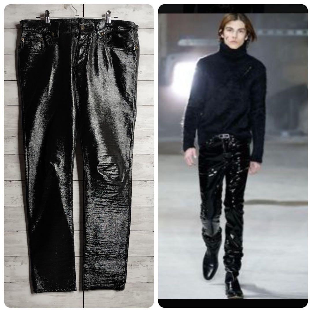 コレクション品 Saint Laurentサンローラン エナメル スキニーパンツ