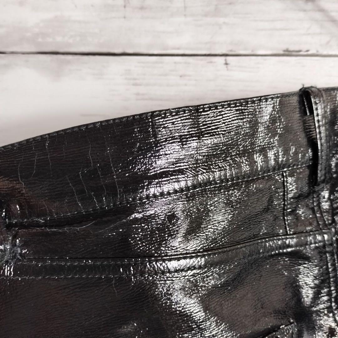 コレクション品 Saint Laurentサンローラン エナメル スキニーパンツ