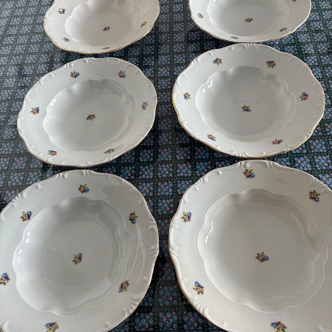 ハンガリー製　花柄食器セット 6枚
