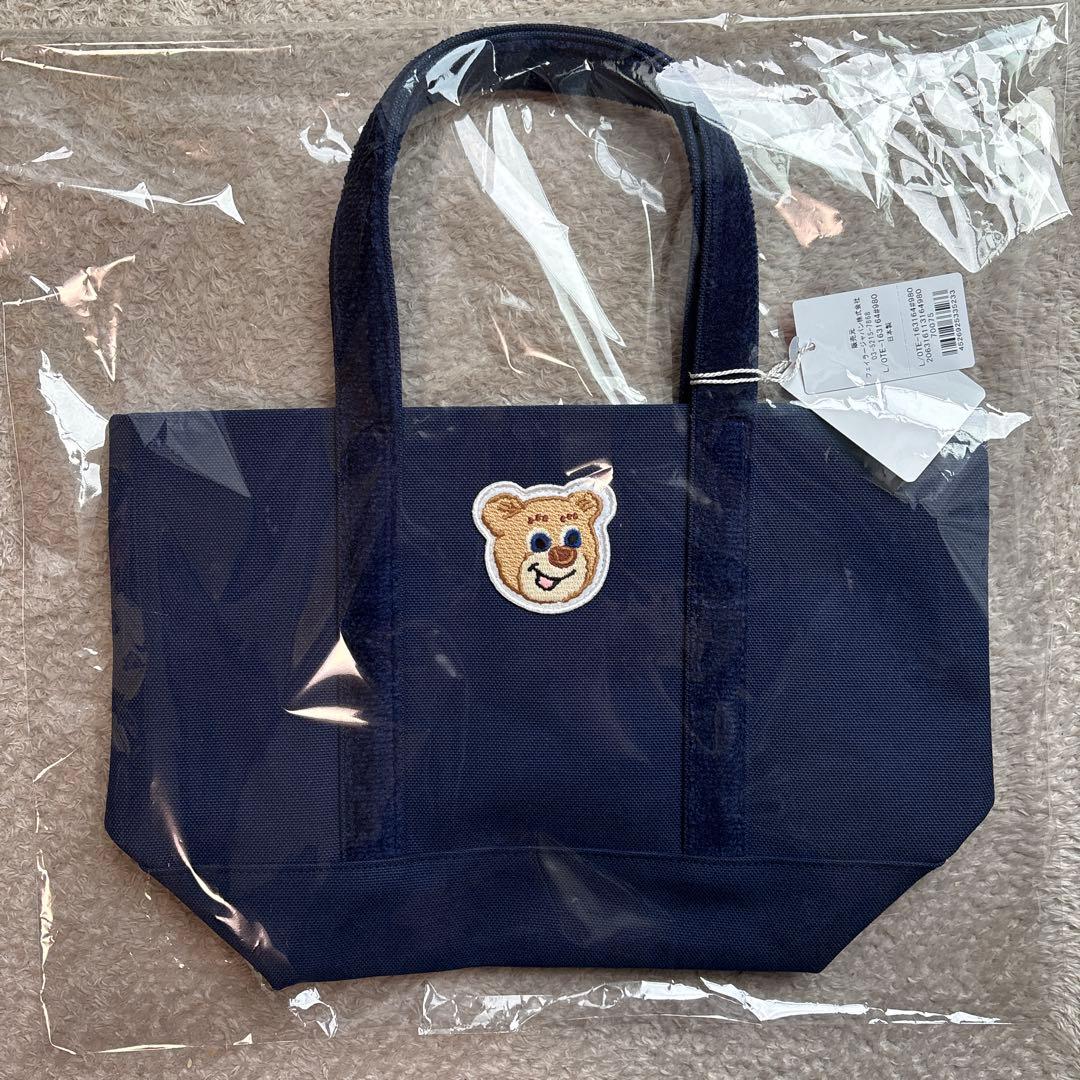 FEILER オールドテディワッペントートバッグ　ネイビー