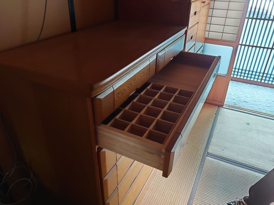 木目調 7引き出しチェスト