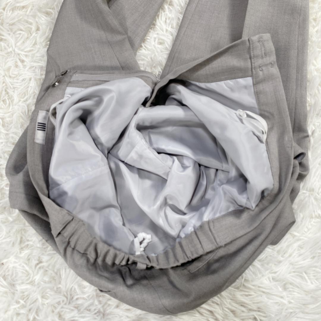 スーツセレクト ノーカラー スーツ レディース グレー