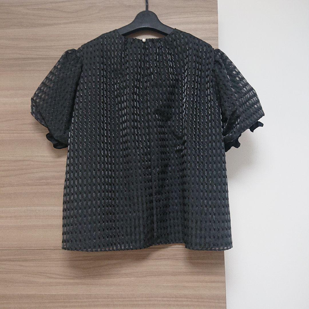 sono ブラック パフスリーブ ブラウス