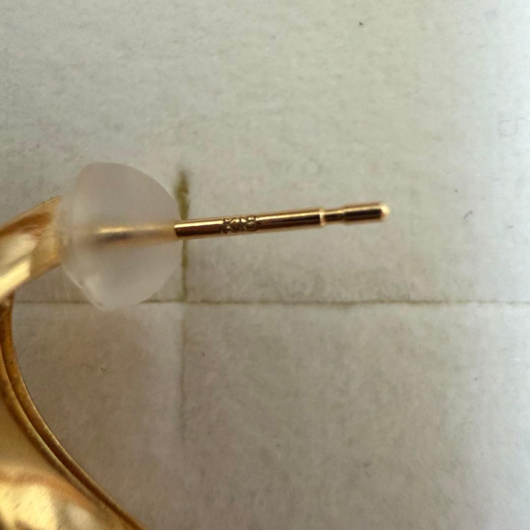 【新品未使用】K18 デザイン ピアス ゴールド VERITE