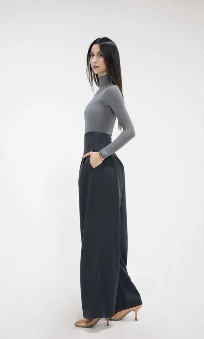 社交ダンス衣装　ダンスウェア　ダンスパンツdancequeen グレー