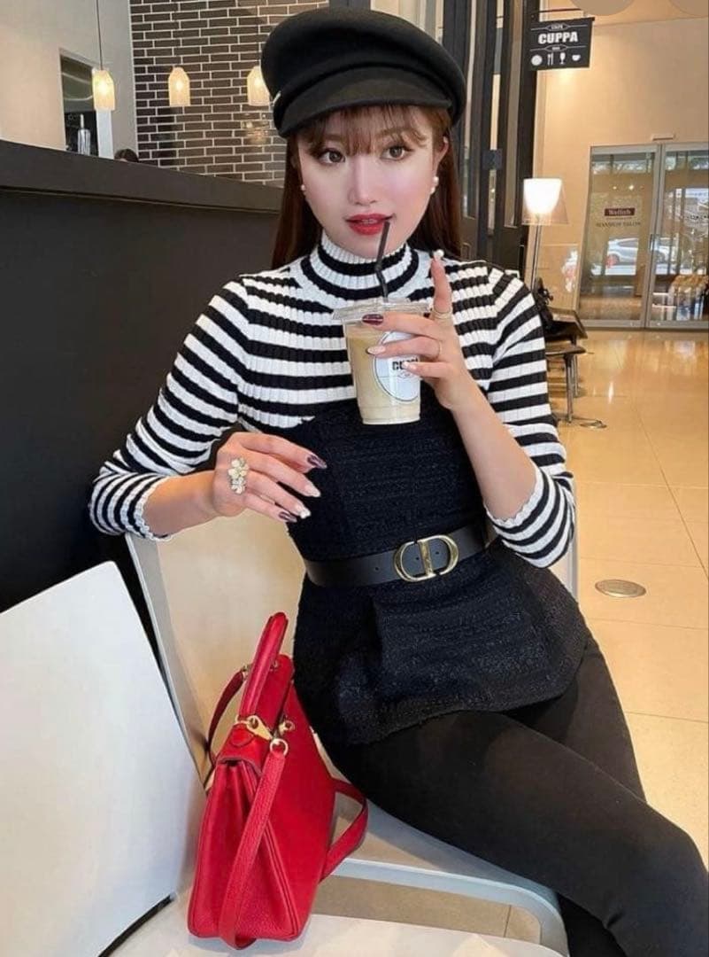 シェリエ sheller ボーダー ニット 長袖