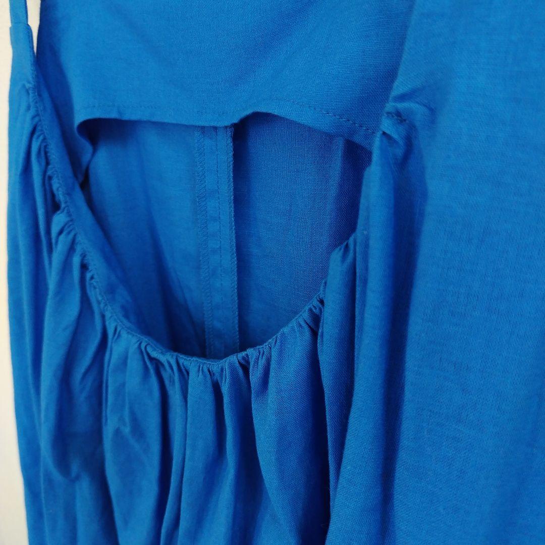 ヘリンドットサイ バックオープンドレス サロペットロングスカート