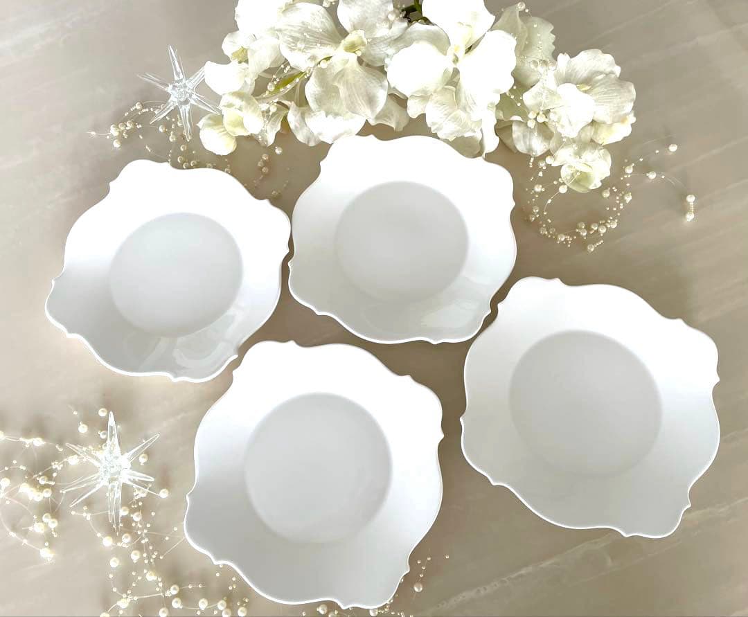 ウェッジウッド ジャスパーコンラン バロックホワイト スクエアプレート セット