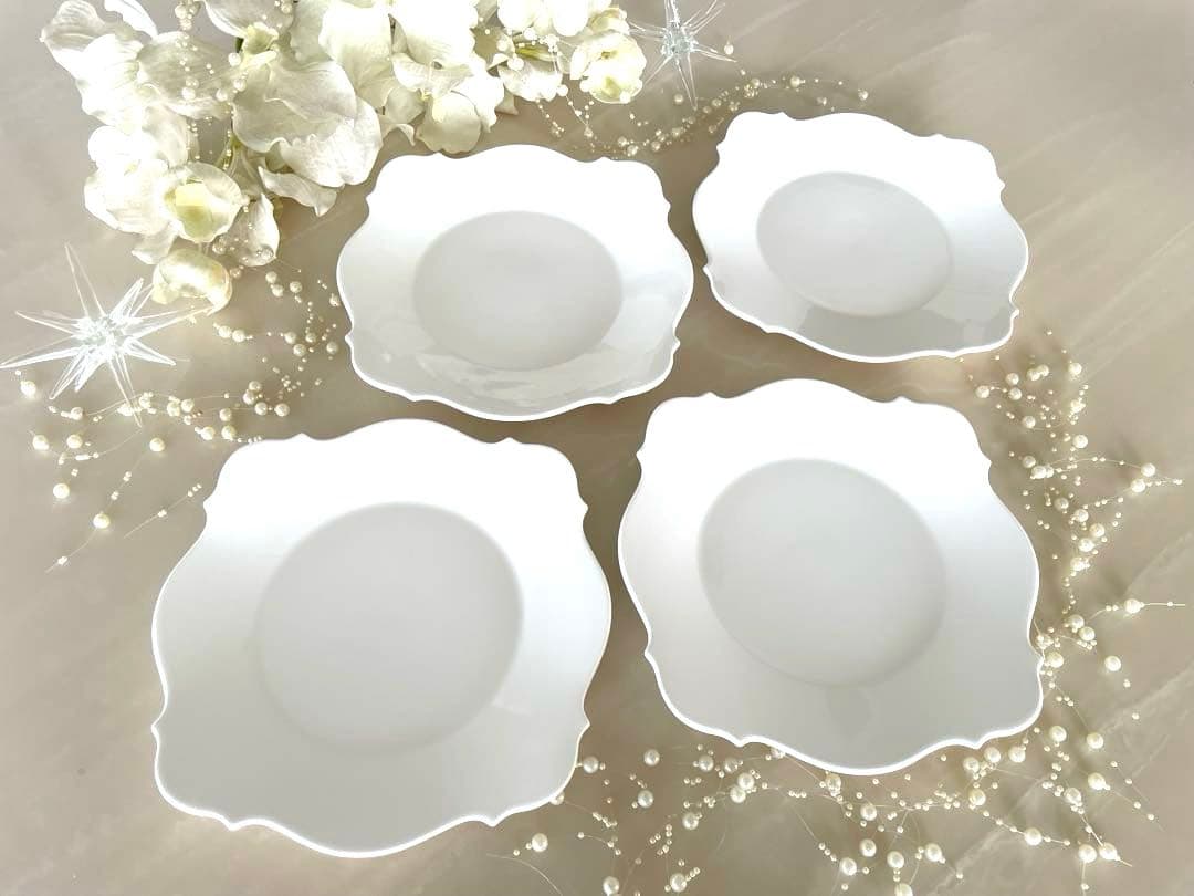 ウェッジウッド ジャスパーコンラン バロックホワイト スクエアプレート セット