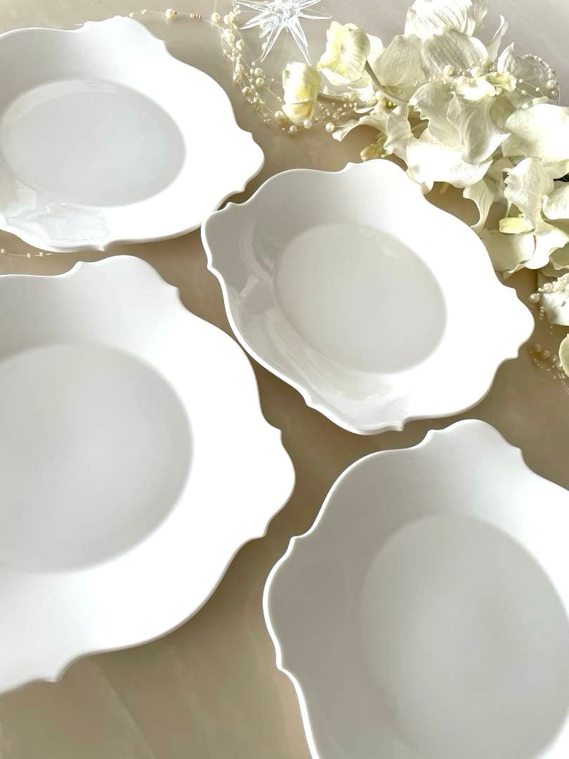 ウェッジウッド ジャスパーコンラン バロックホワイト スクエアプレート セット