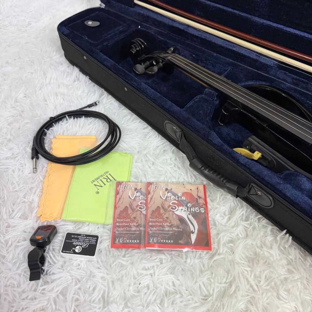【美品】hallstatt サイレントバイオリン CV-210E エレキ 黒