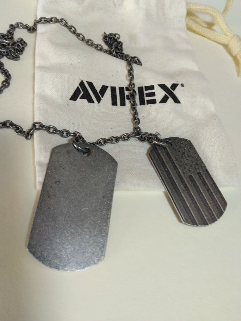 空*様 AVIREX メタルドッグタグネックレス