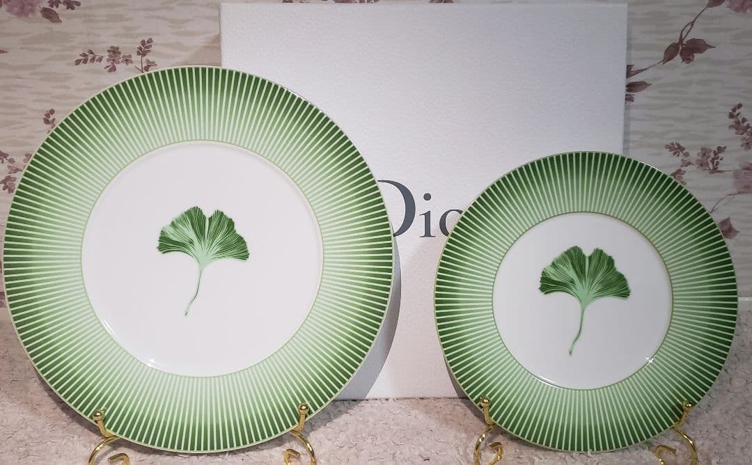 【未使用】Dior イチョウの葉 ディナープレート 21cm 27cm 2セット
