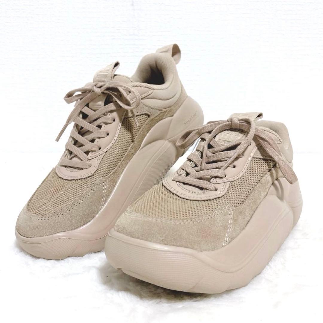 【美品】UGG アグ　クラウド トレーナー 厚底　スニーカー　23.5cm