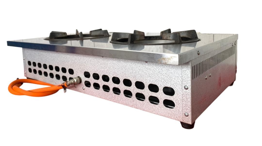 タニコー 業務用卓上型2口ガスコンロ TGU-75 LPガス ガステーブル 厨房