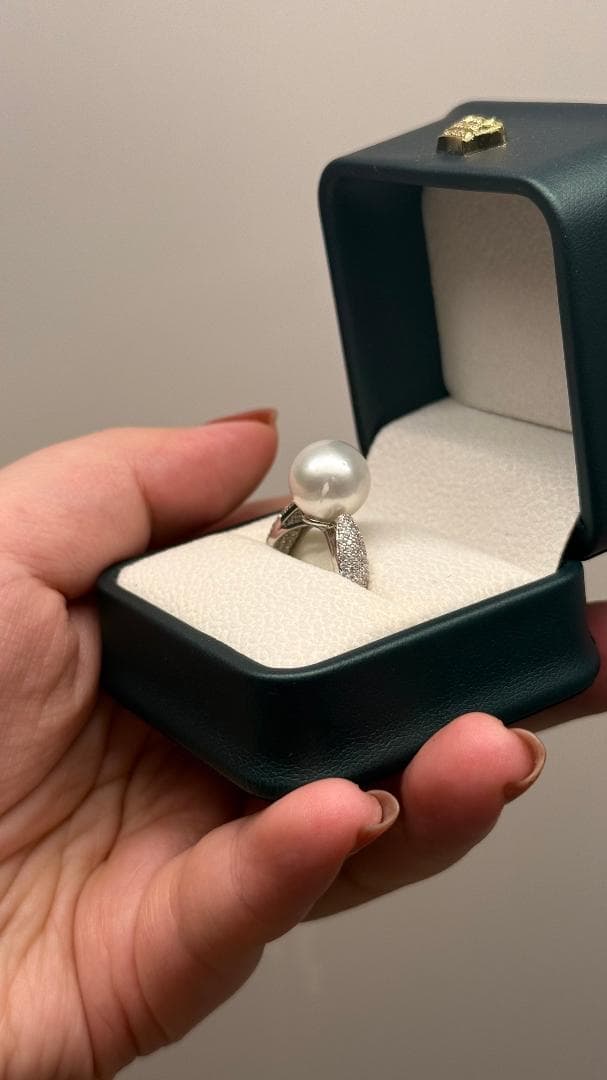 ✨レベル6達成✨南洋白蝶真珠 11mm 正円 リング S925 シルキーホワイト