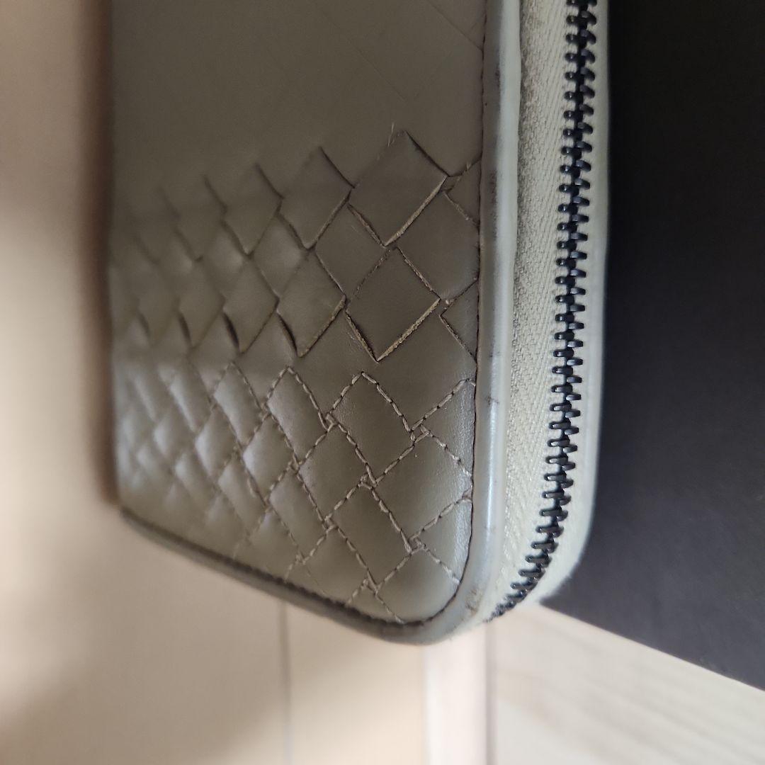 BOTTEGA VENETA 長財布 ラウンドファスナー グレー