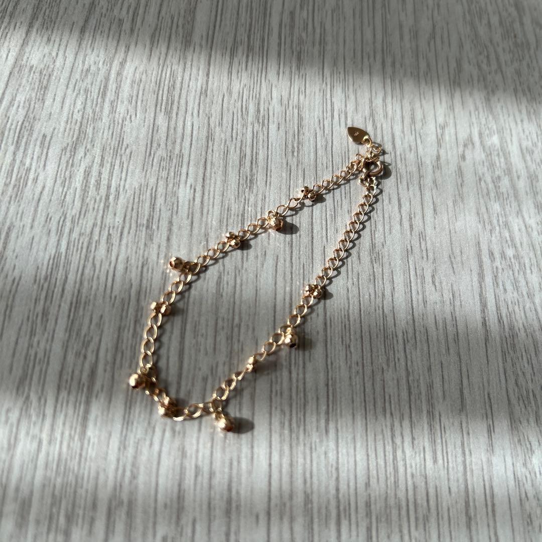 k10刻印　カットボールチェーンブレスレット【25日まで】