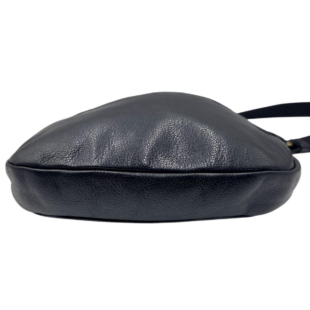 IL BISONTE ボディバッグ レザー ロゴ 長さ調整 黒 ユニセックス