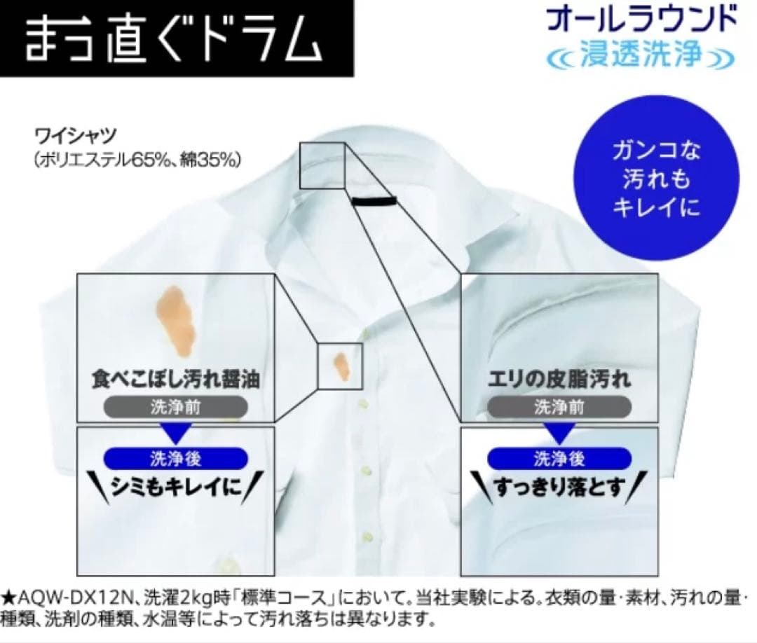 【2023年製】AQUA ドラム式洗濯乾機 12kg AQW-DX12Nブラック
