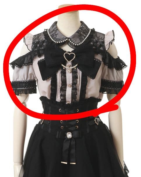 LIZLISA BIGリボンオープンショルダーブラウス