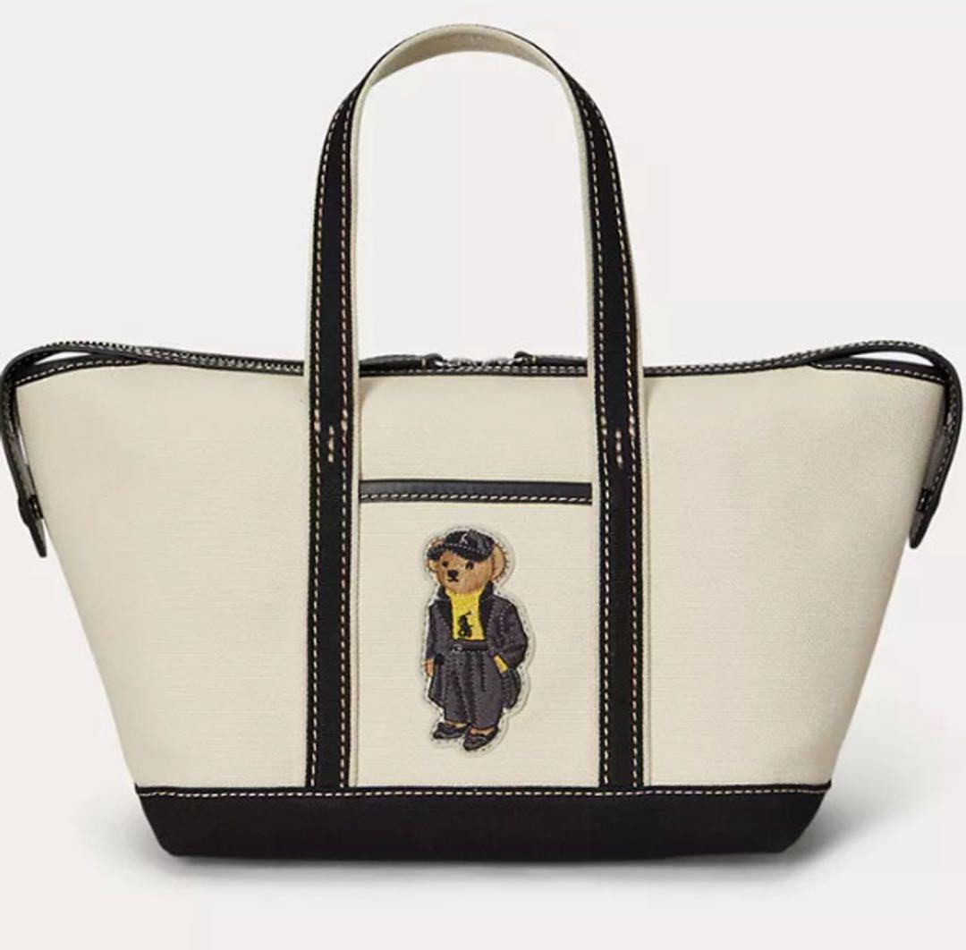 美品 Ralph Lauren ポロベア キャンバス ミニ ショッパートート