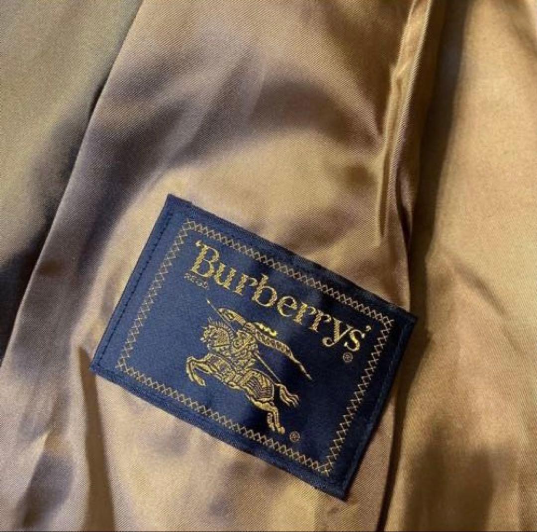 希少 バーバリーズ ベルベット ダウンコート 中綿 玉虫色 光沢