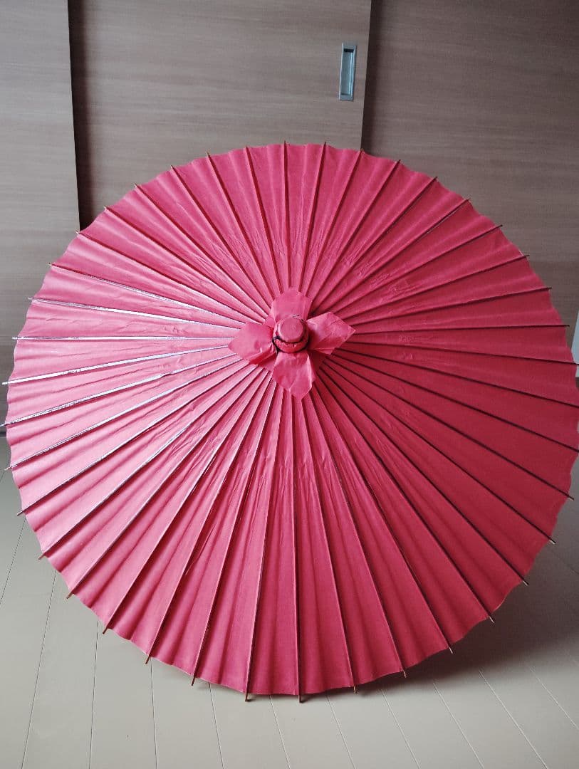 舞踊用小番傘蛇の目傘赤