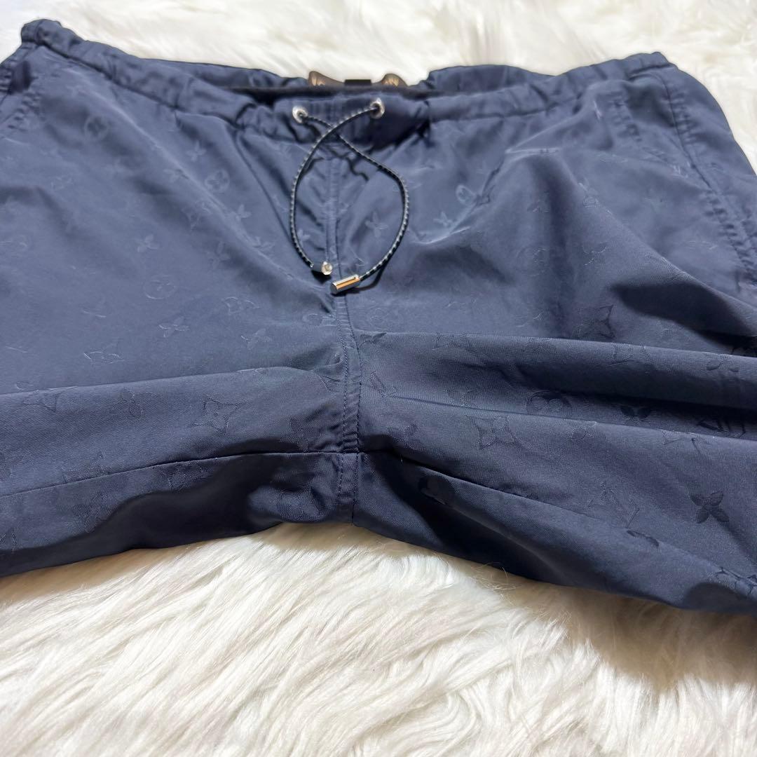 本物 美品 ルイヴィトン モノグラム スイムパンツ ショーツ 水着 S 紺