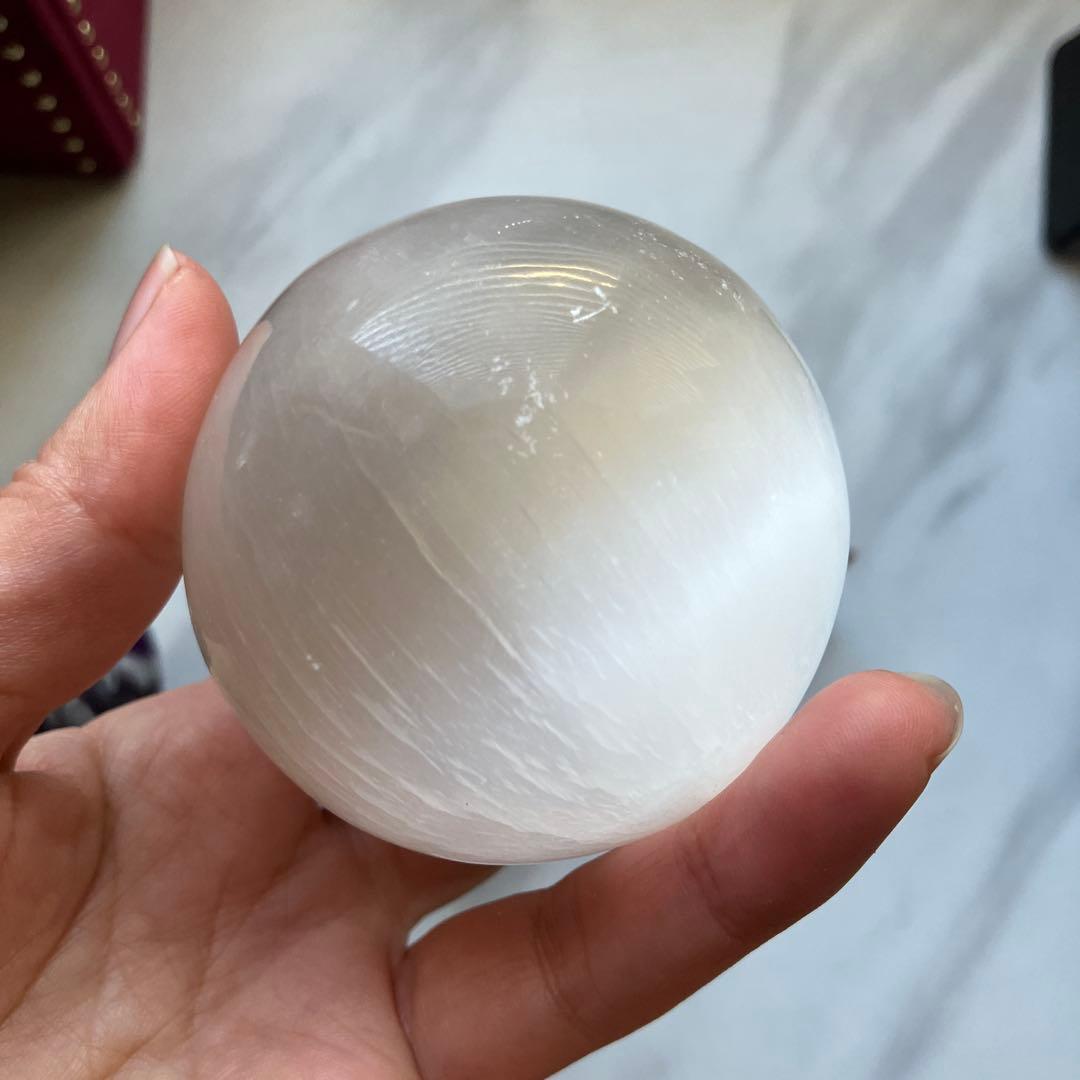 スフィア　3個セット　ラブラドライト　アメジスト　セレナイト