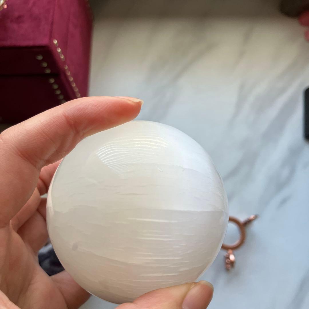 スフィア　3個セット　ラブラドライト　アメジスト　セレナイト