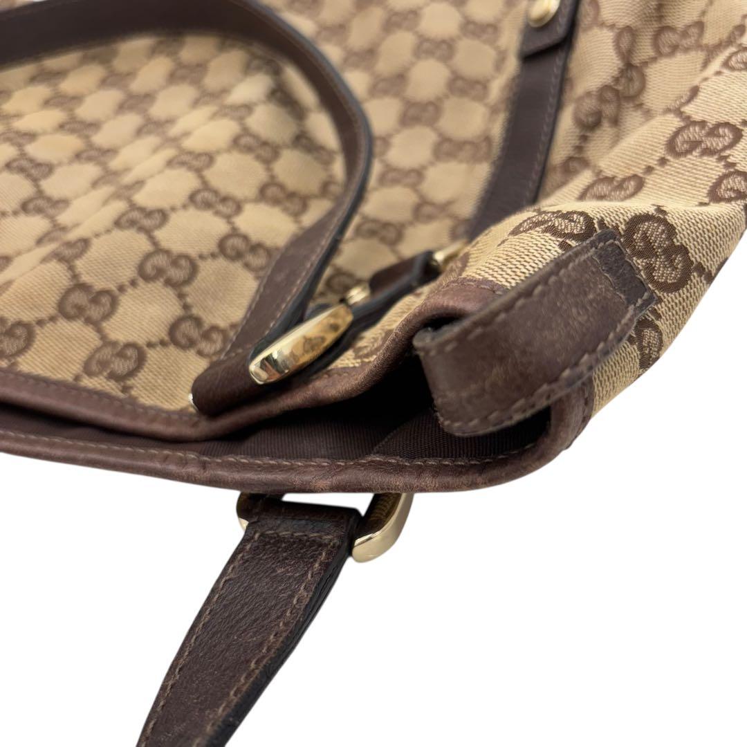 ［鑑定済］GUCCI アビー GGキャンバス トートバッグ 130736