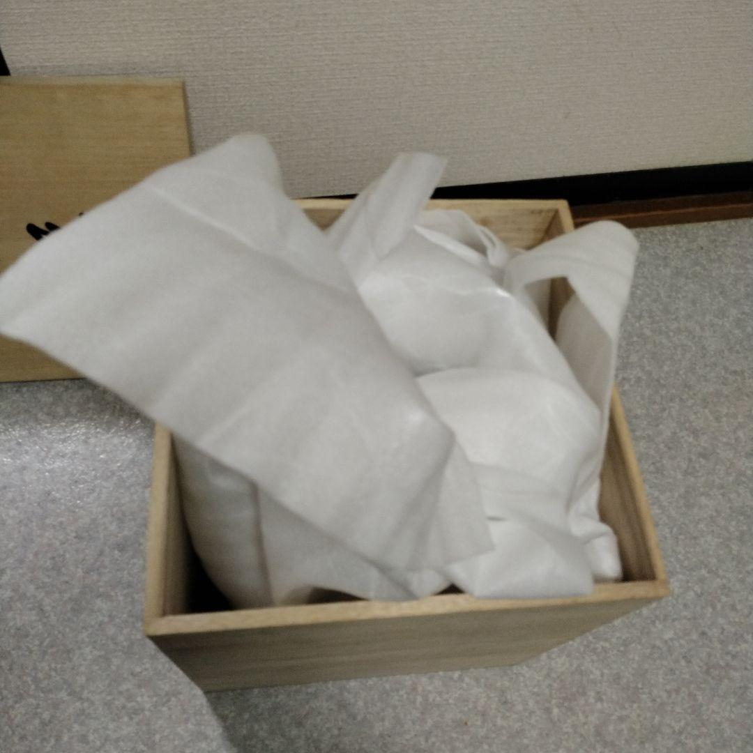 香蘭社　花瓶 陶器製 花柄 木箱入り