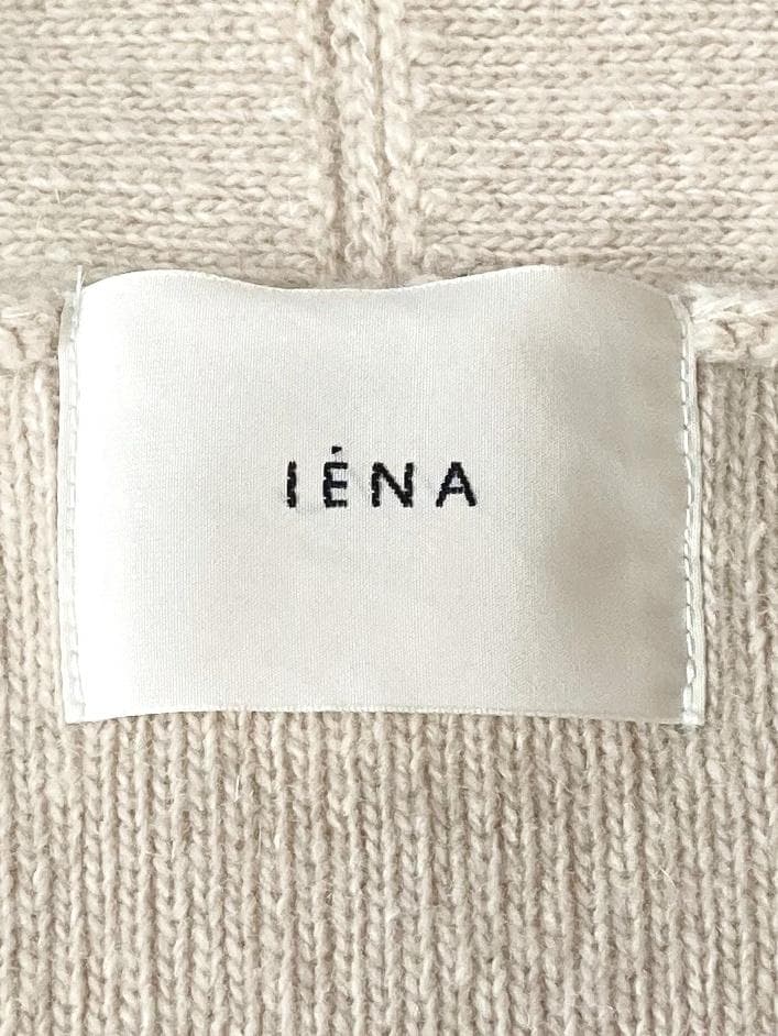 美品IENAイエナ美シルエット上質ウールカシミヤニットガウンコート♪