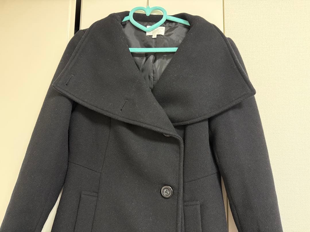 Mサイズ 25オーバーネック シンデレララインコート ブラック rienda
