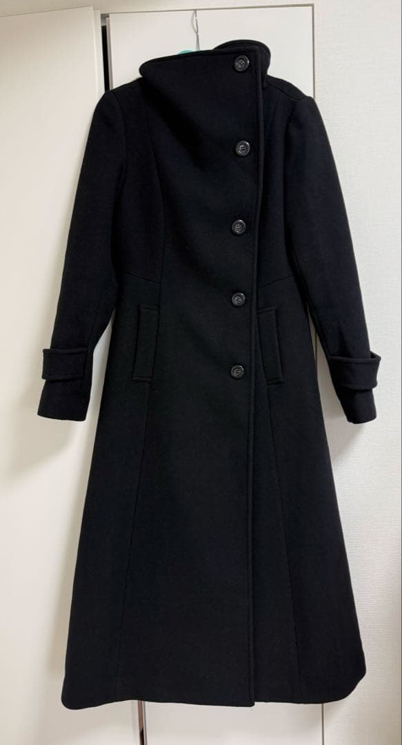 Mサイズ 25オーバーネック シンデレララインコート ブラック rienda