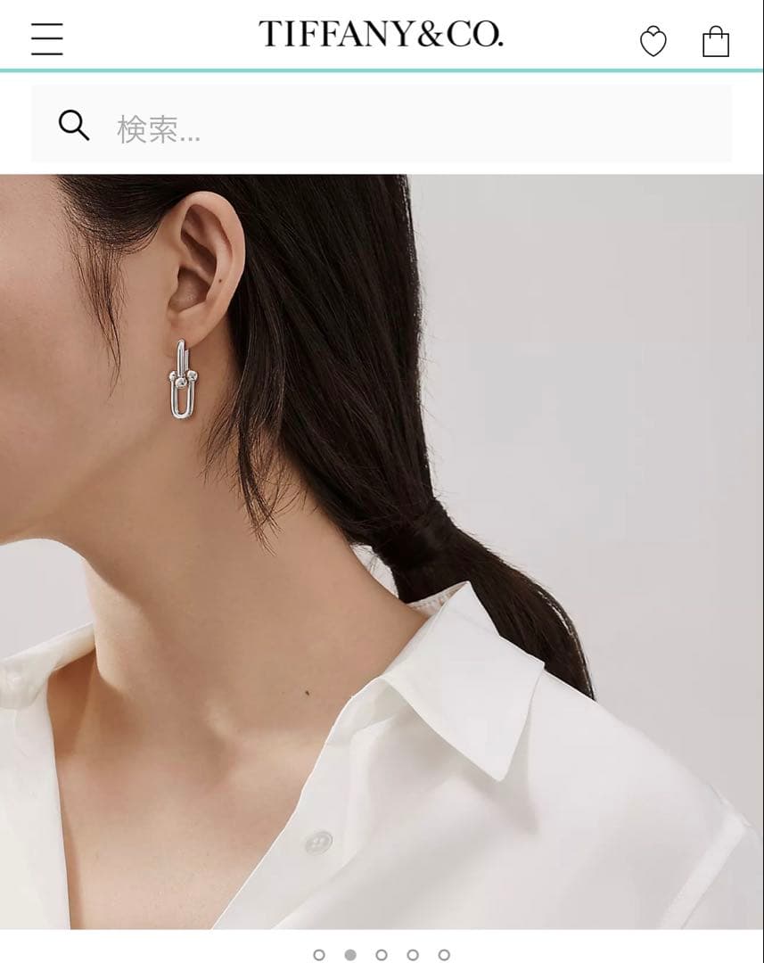 Tiffany ハードウェア ラージ リンク ピアス