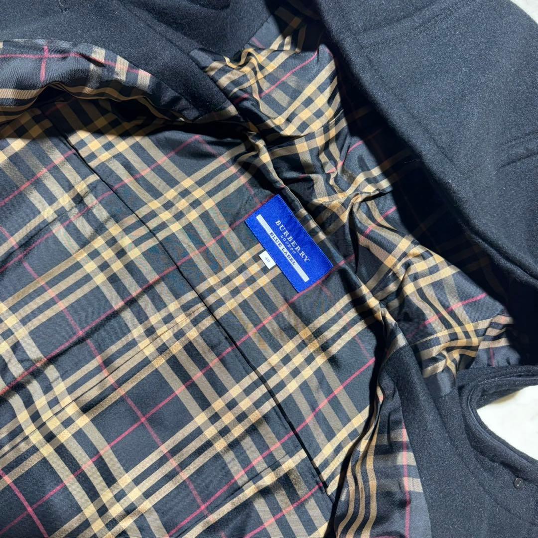 未使用級✨BURBERRY BLUE LABEL ダッフルコート カシミヤ混 黒
