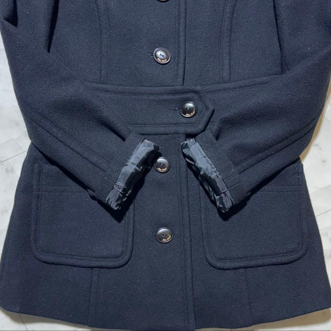 未使用級✨BURBERRY BLUE LABEL ダッフルコート カシミヤ混 黒