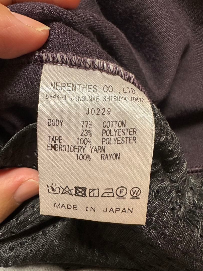 Needles ニードルス　ベロア　トラックパンツ　パープル×グリーン