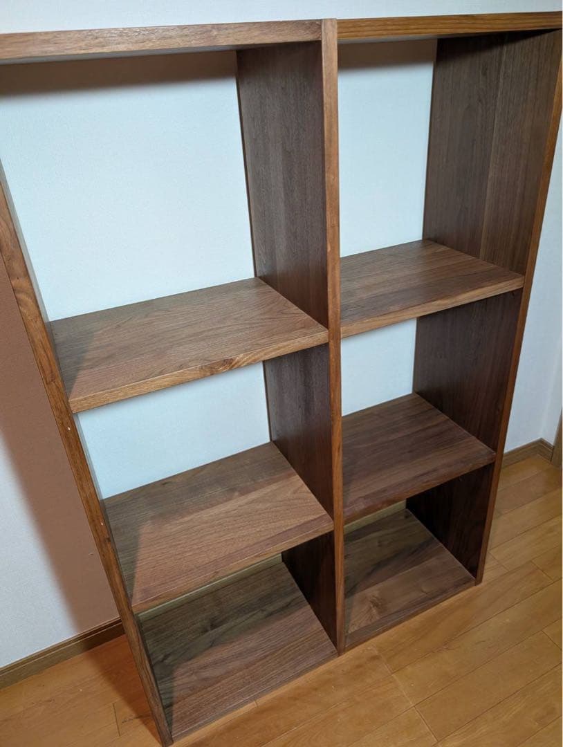 ■送料込■無印良品 MUJI スタッキングシェルフ ウォールナット 棚 家具収納