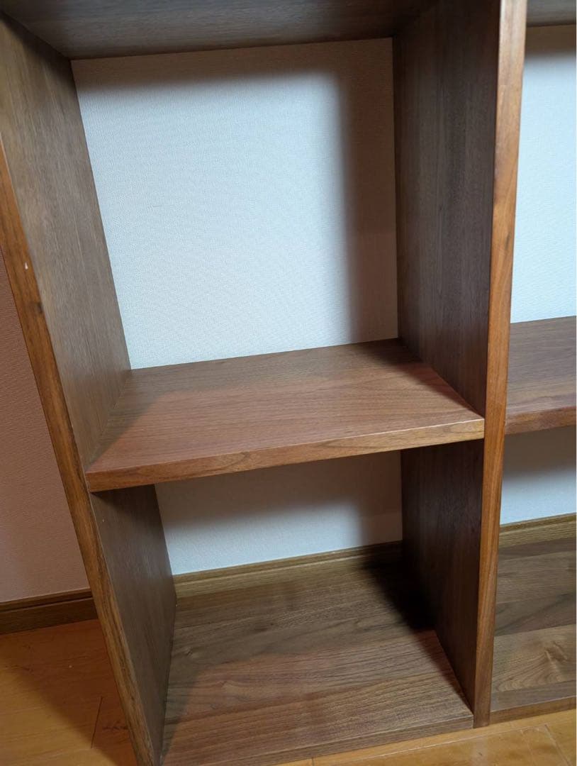 ■送料込■無印良品 MUJI スタッキングシェルフ ウォールナット 棚 家具収納