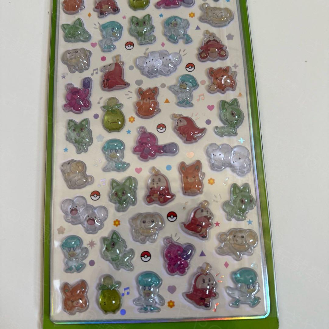 【韓国限定】ポケモン ボンボンドロップ風 3Dシール 4種4セット