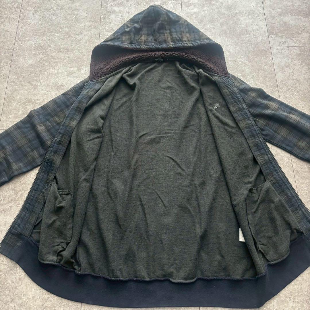 Burberry Black Label パーカー　ノバチェック　フルジップ　L