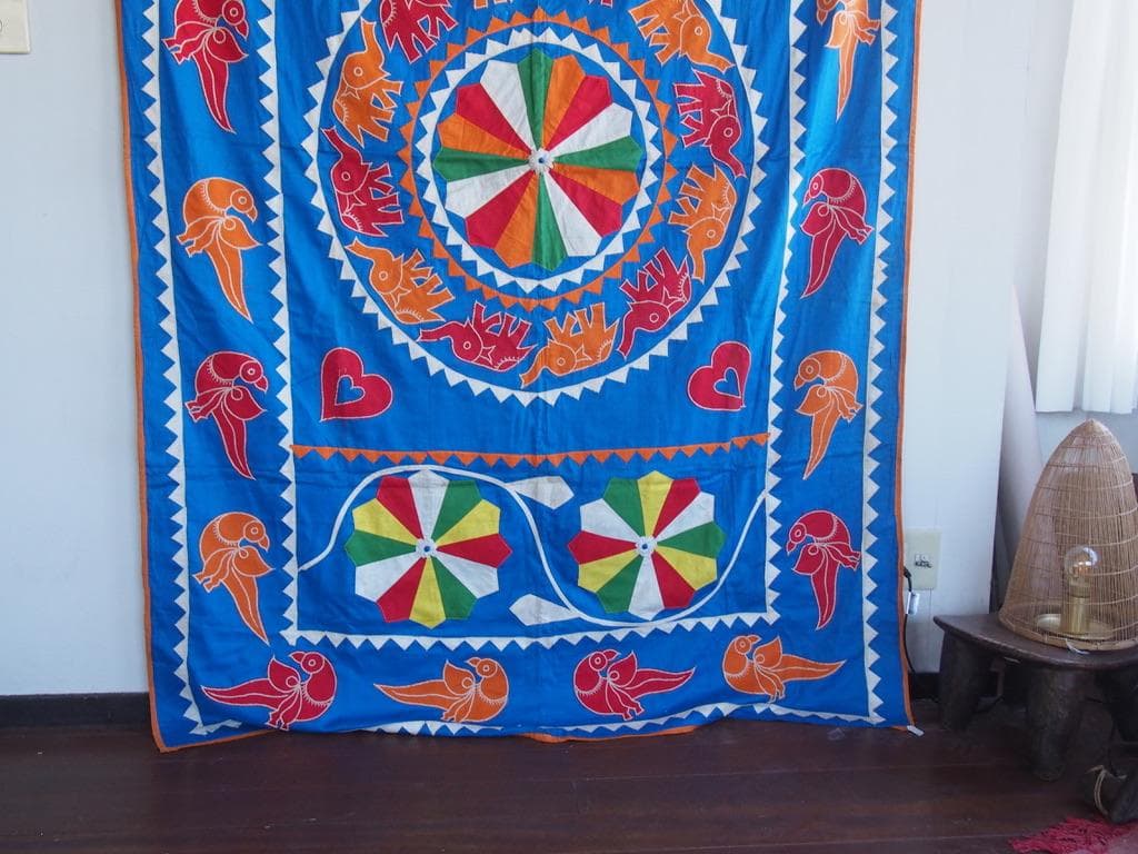インド グジャラート アップリケ 壁飾り布