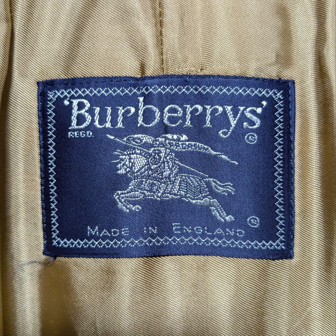 美品 英国製 90s バーバリー ステンカラーコート メンズ 玉虫 C94C